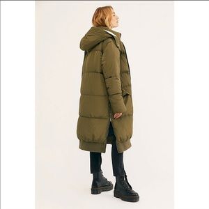 Free People Olive Oslo Puffer Coat